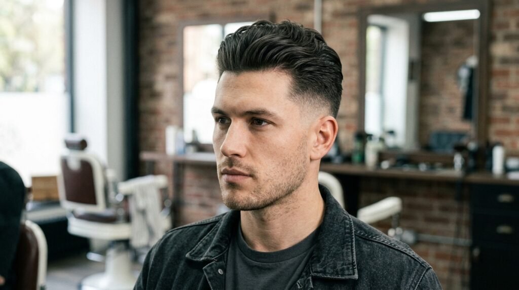 modern mid fade slick back