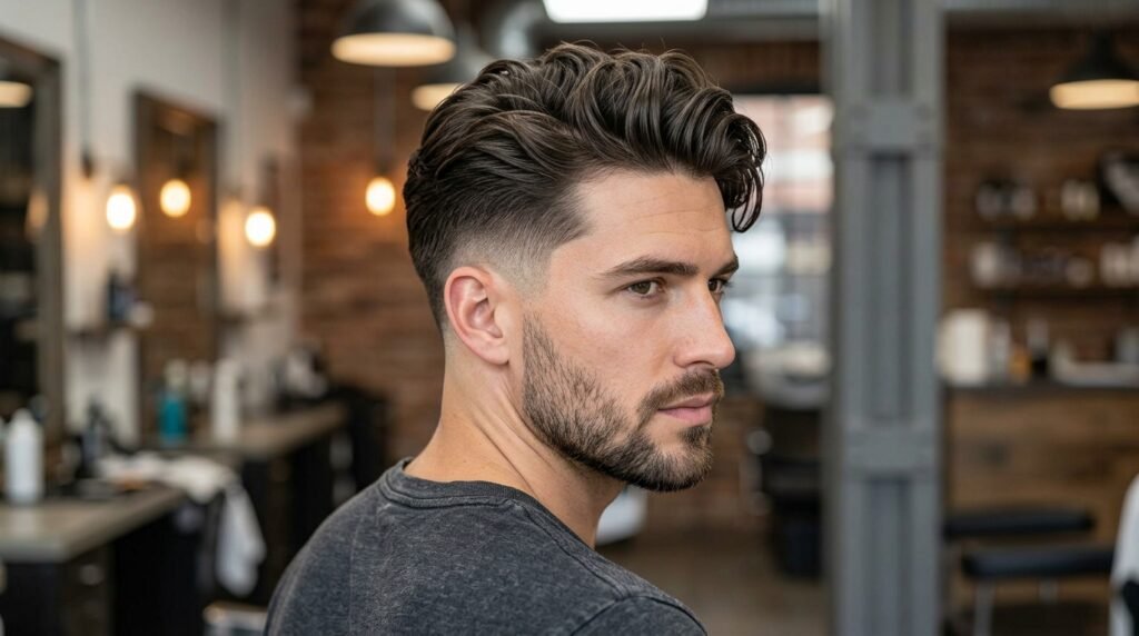 slicked back undercut hairstyle