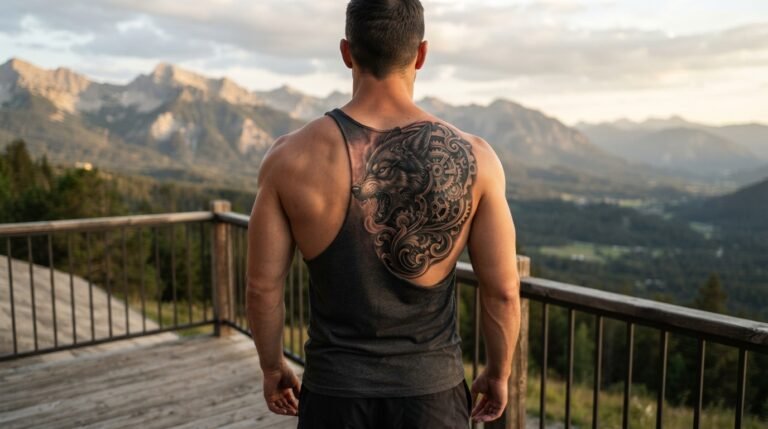 men shoulder blade tattoo ideas