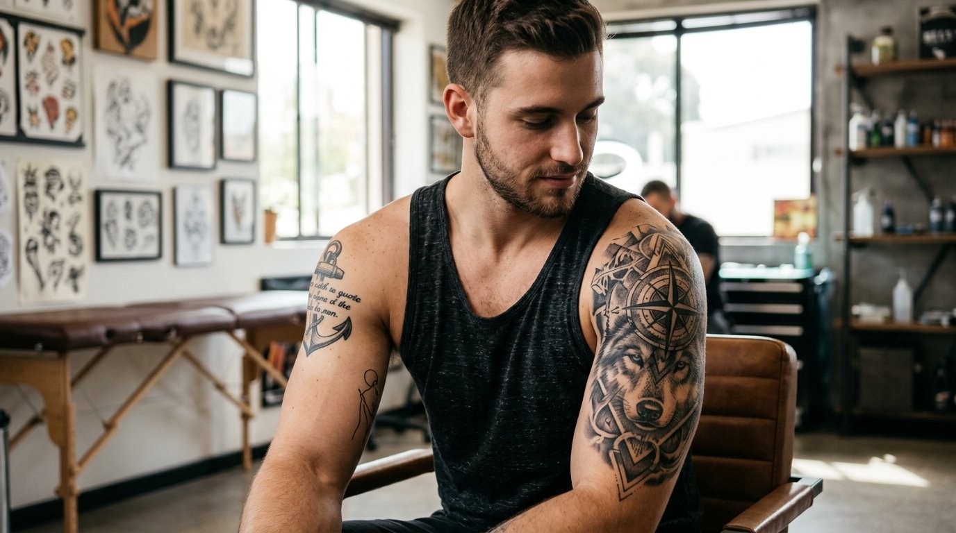 men upper arm tattoo ideas