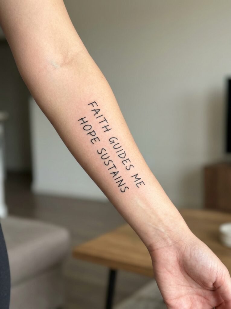 minimal bible verse tattoo