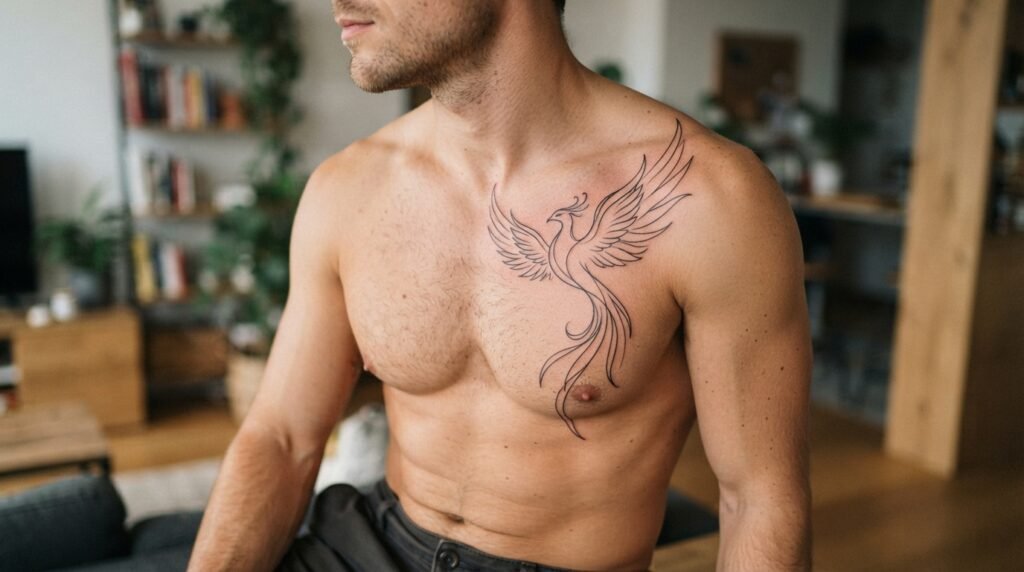 Minimal Phoenix Tattoo