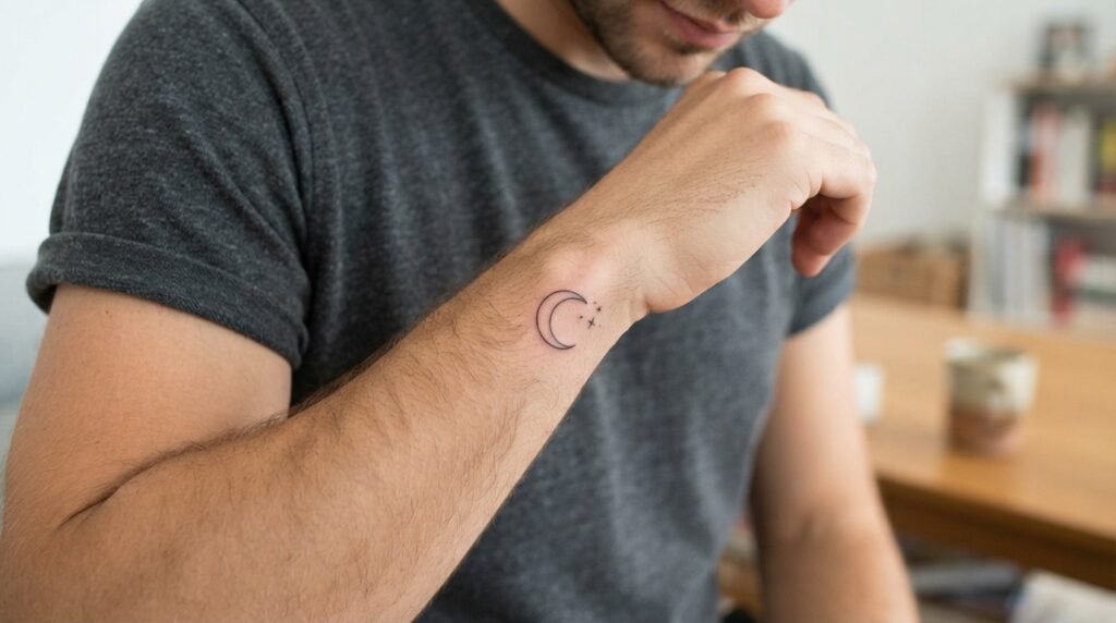 Vertical Script Tattoo