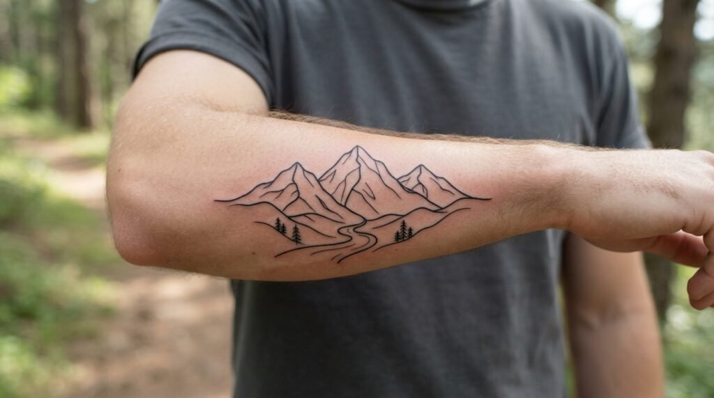 Minimal Mountain Drawing