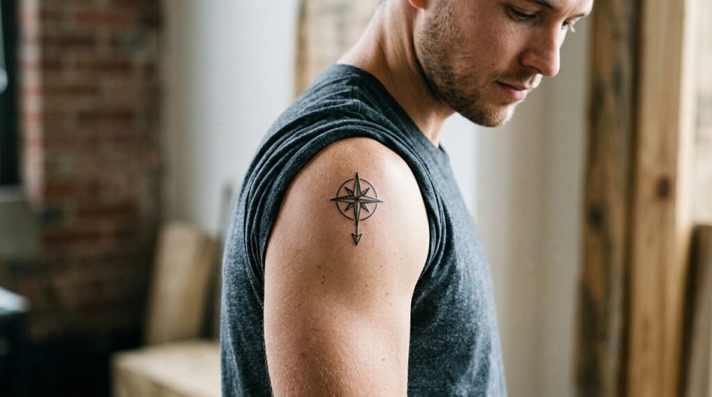 Minimal Shoulder Tattoo