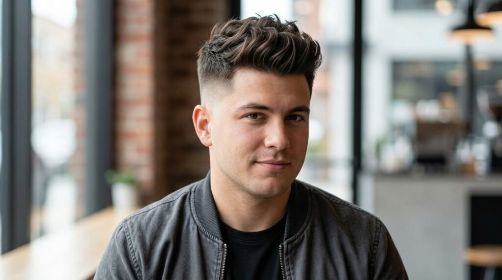 modern faux hawk fade