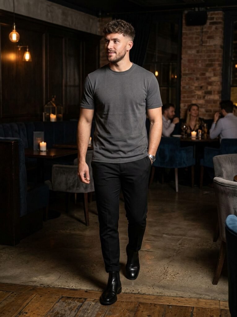 monochrome outfit men