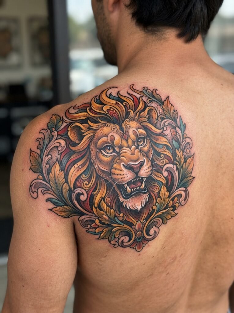 Neo-Traditional Lion