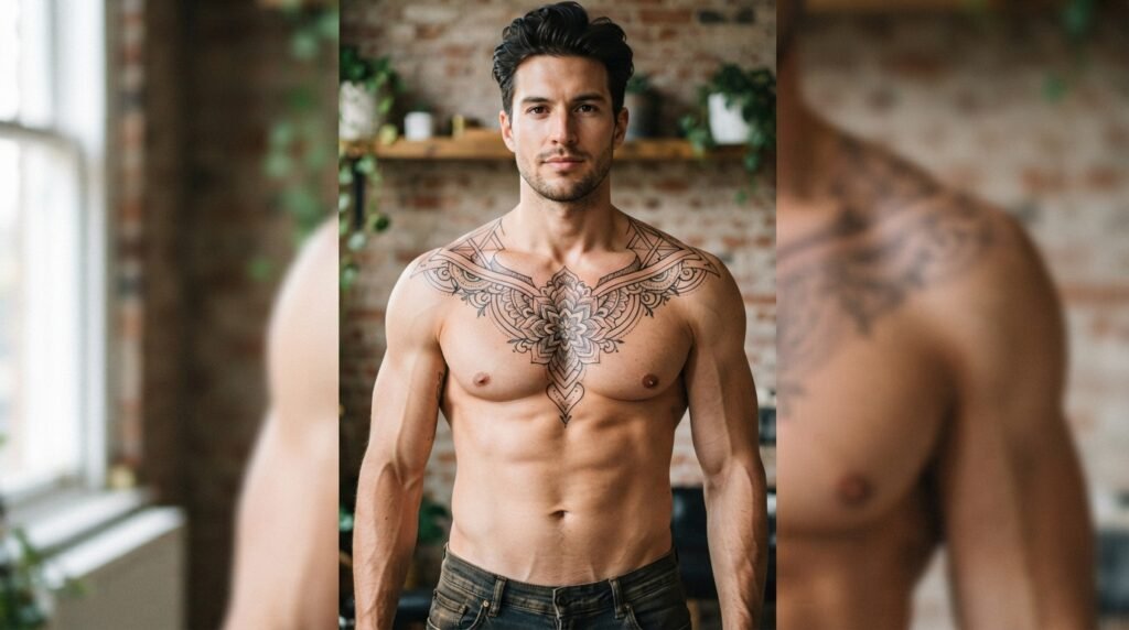 Ornamental Chest Tattoo