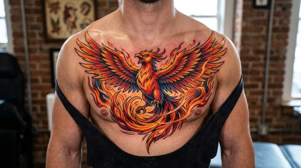 Anime Chest Tattoo