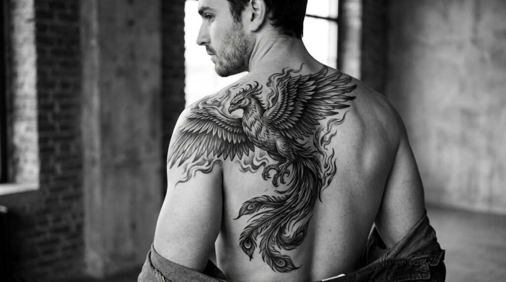 Phoenix Shoulder Tattoo