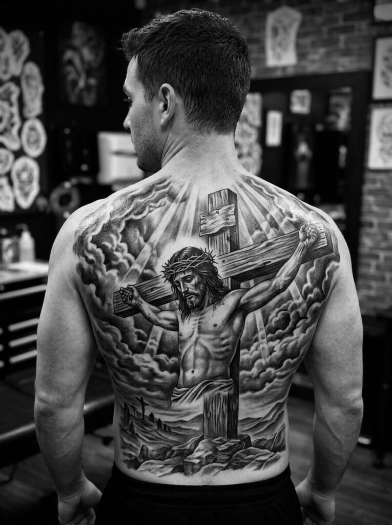 Full Back Jesus Scene