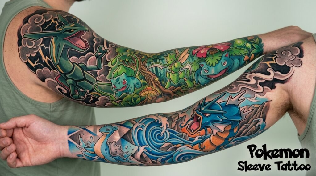 Pokemon Sleeve Tattoo