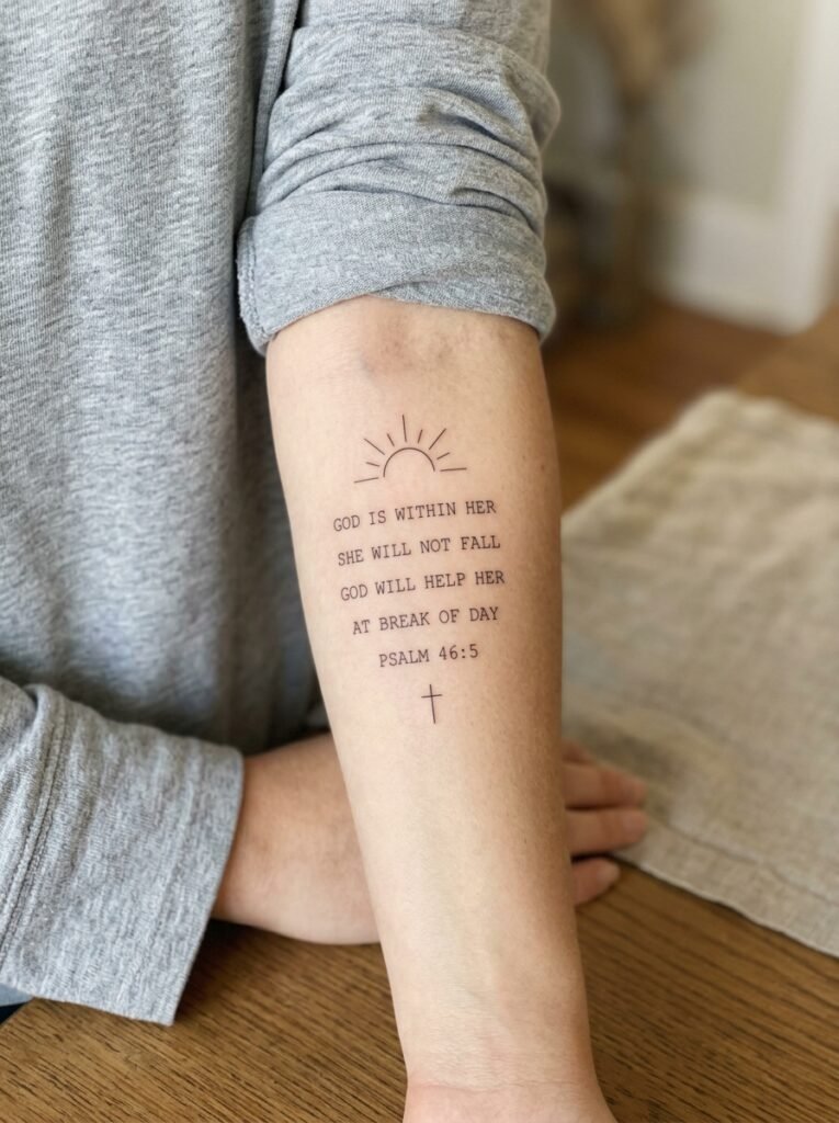 Psalm 46:5 scripture tattoo