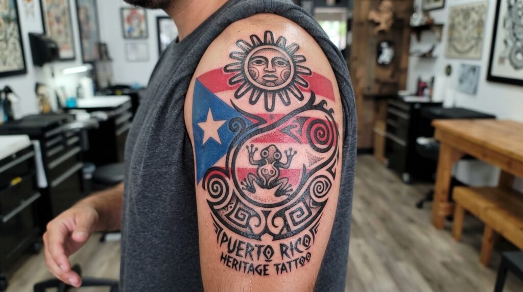 Puerto Rico Heritage Tattoo