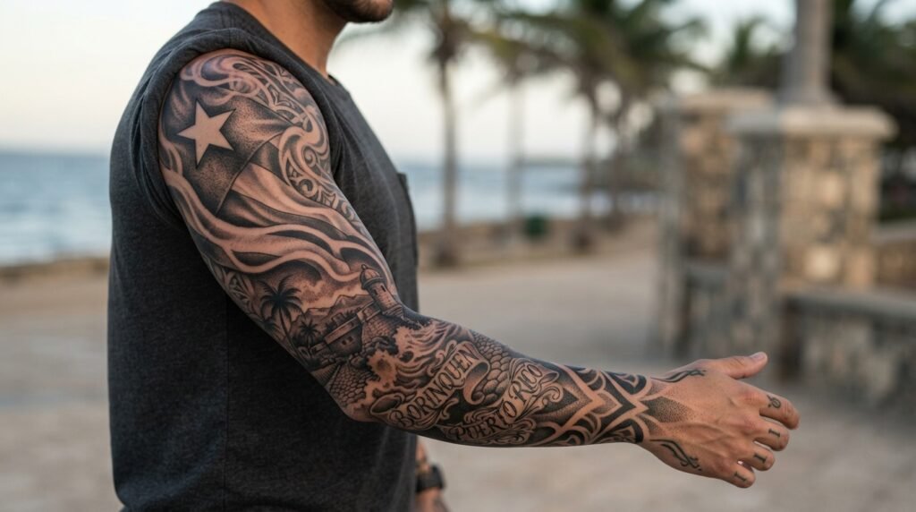 Puerto Rico Flag Sleeve
