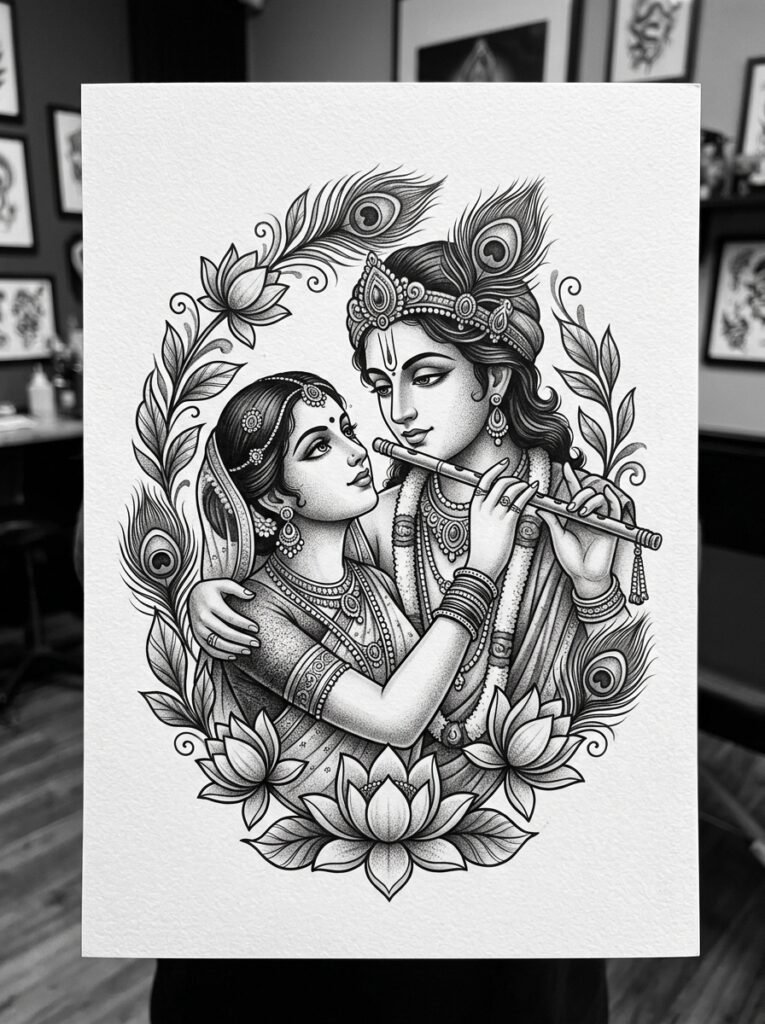 Radha Krishna Portrait