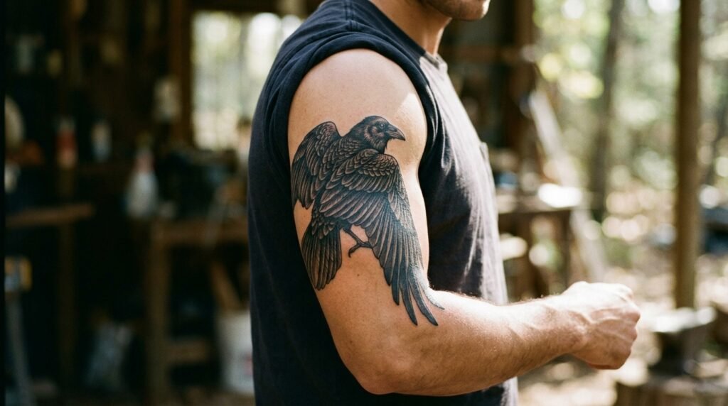 Raven Above Elbow