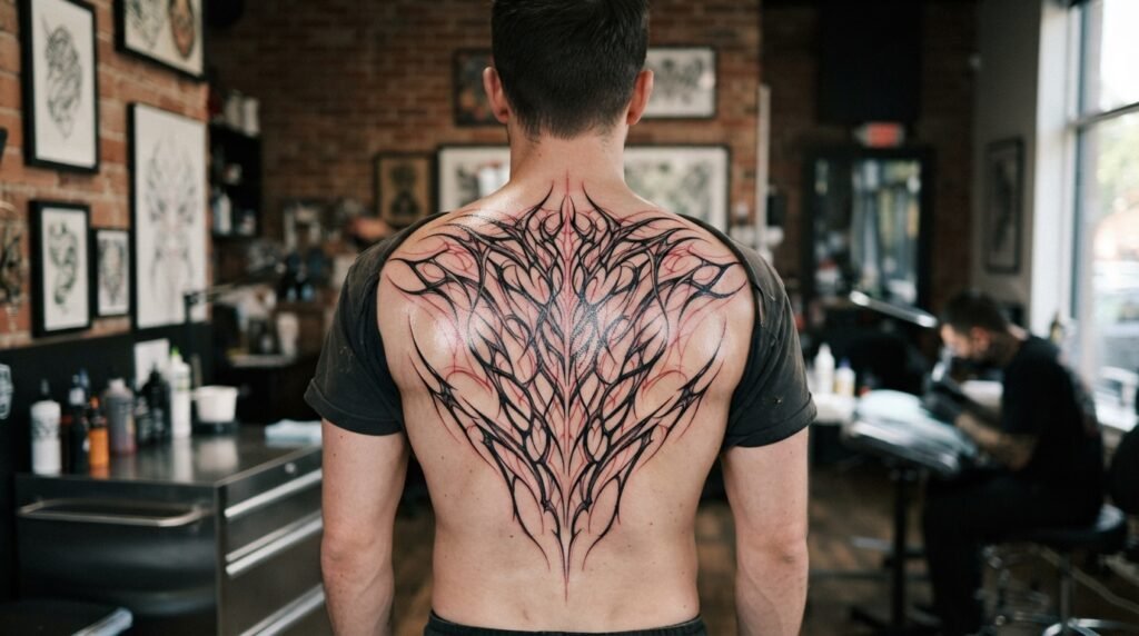 Red Cybersigilism Tattoo