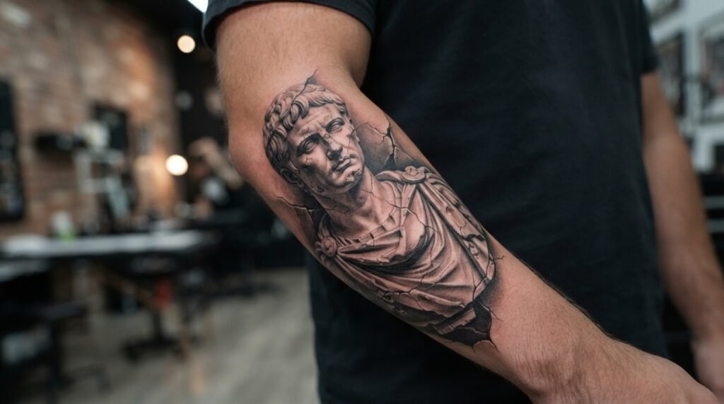 Roman Statue Tattoo