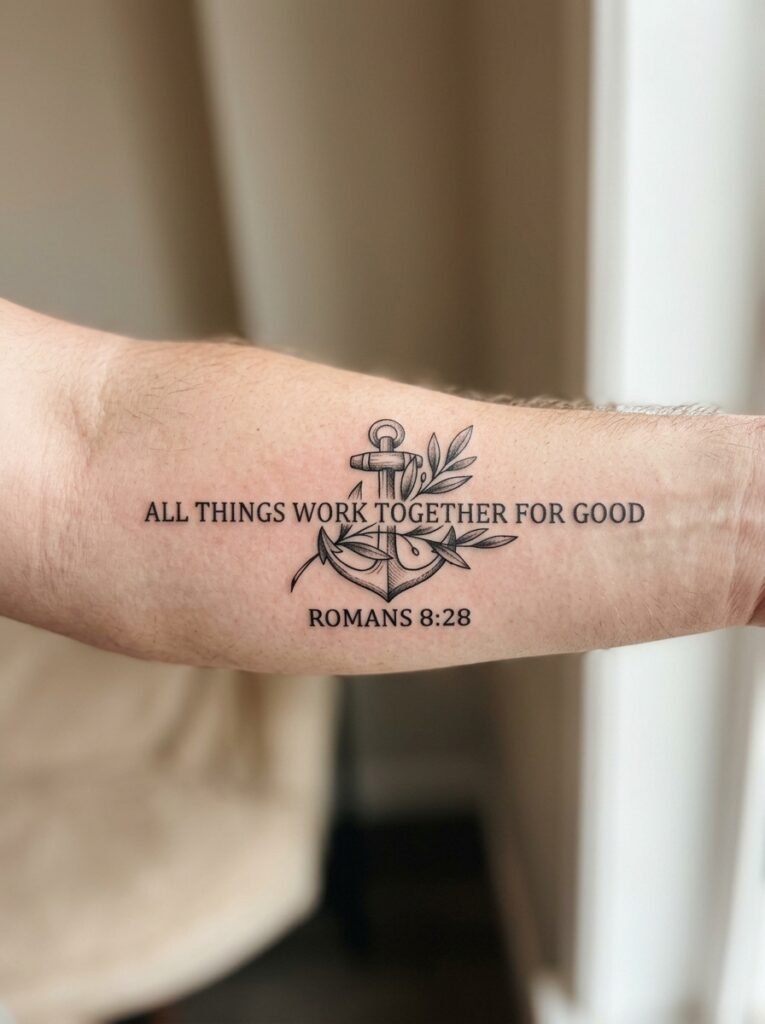 Romans 8:28 tattoo design