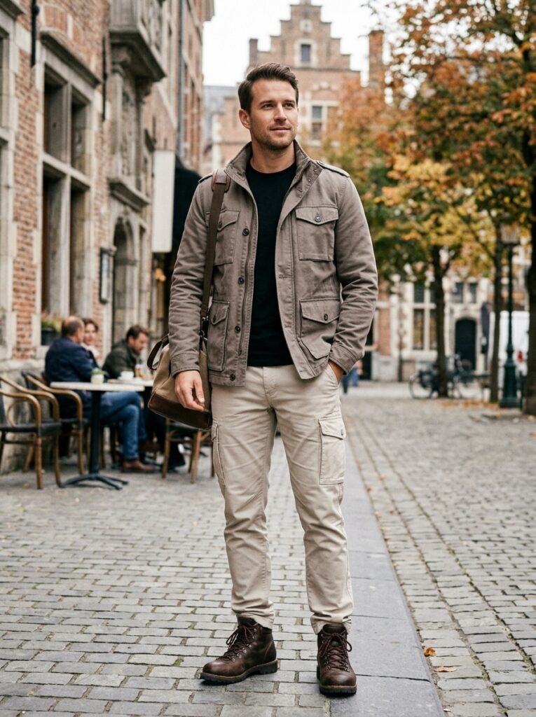 rugged casual men outfit