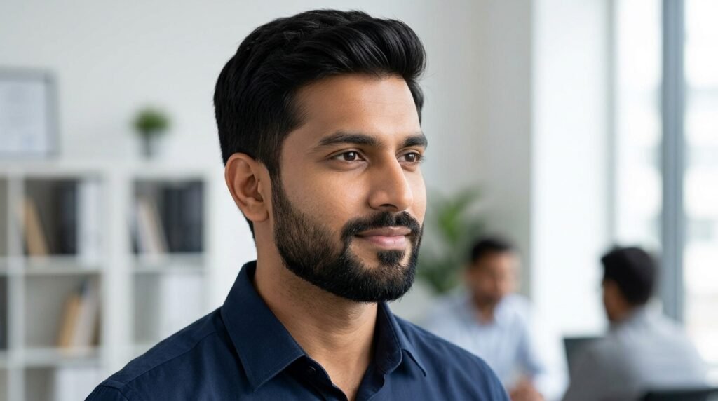 short boxed beard for Indian men
