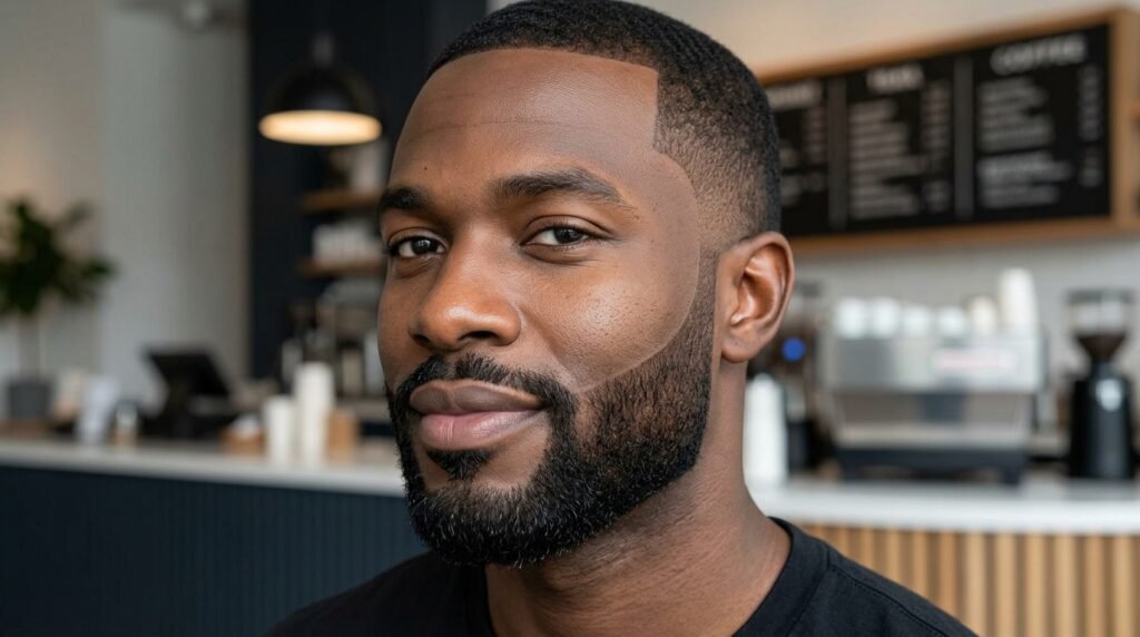 short boxed beard for Black men