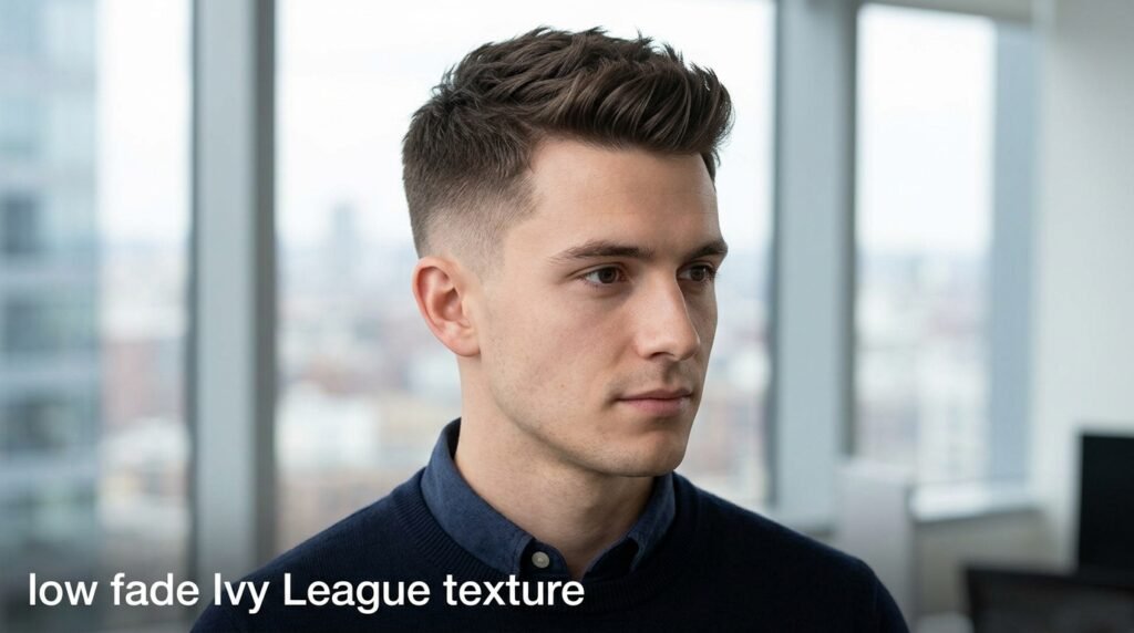 low fade Ivy League texture
