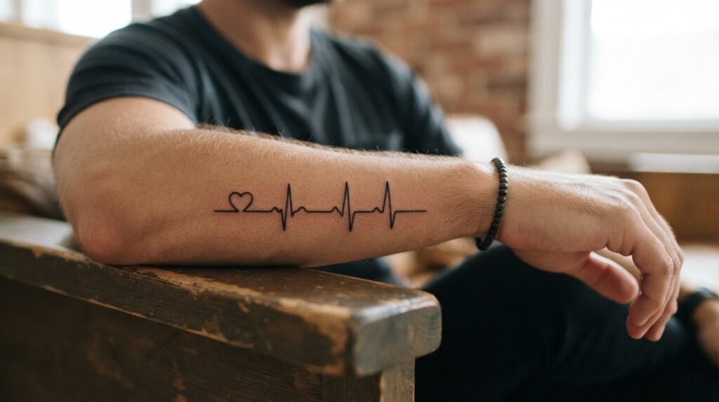 Heartbeat Line Tattoo