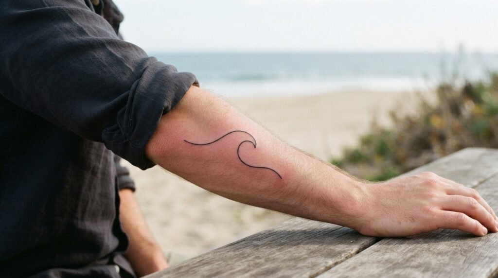 Simple Wave Tattoo
