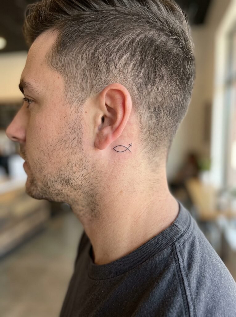 Behind Ear Jesus