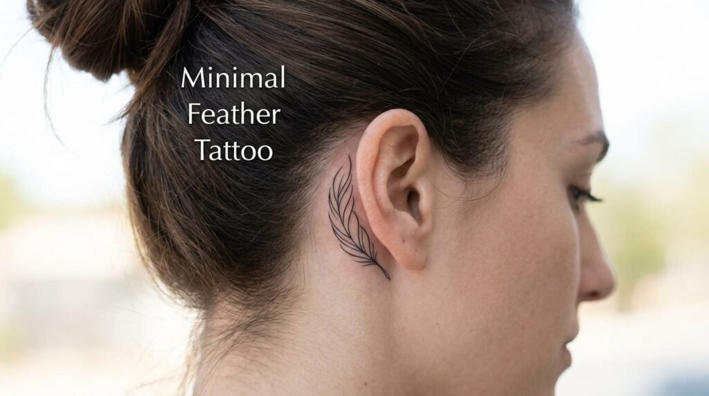 Minimal Feather Tattoo