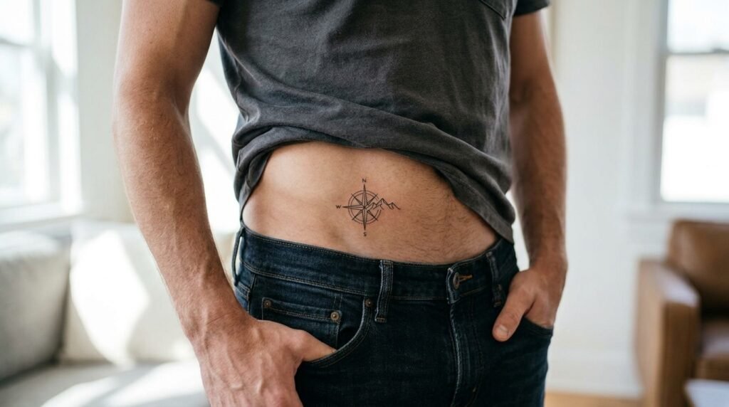 small belly tattoo men