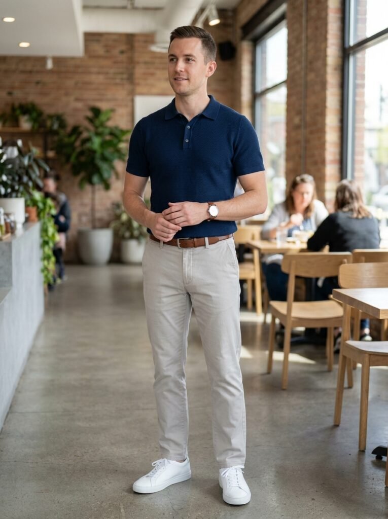 navy polo smart casual