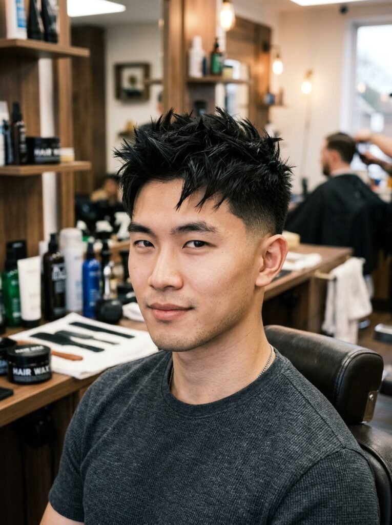 taper fade Asian spiky crop