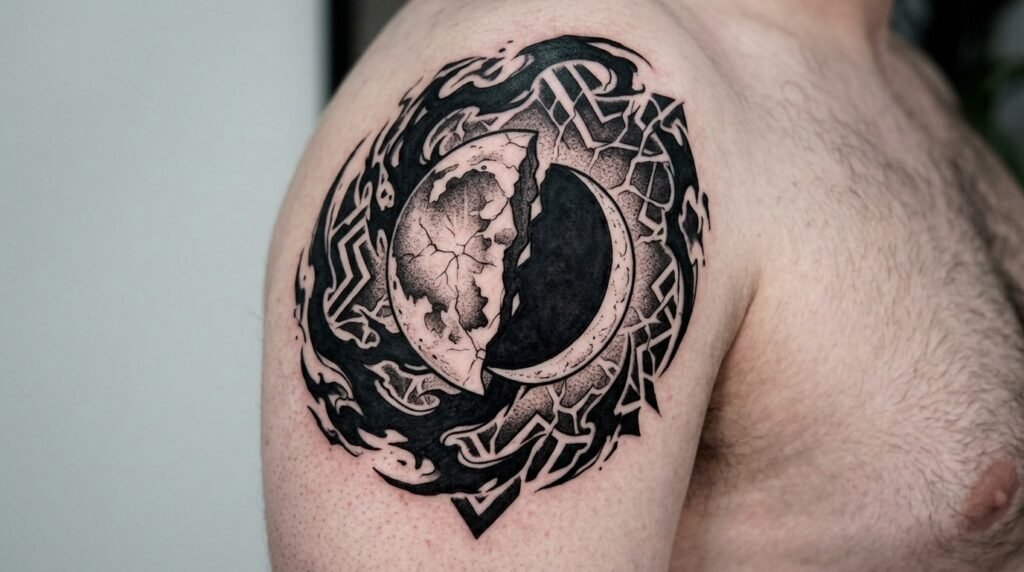 Eclipse Moon Tattoo