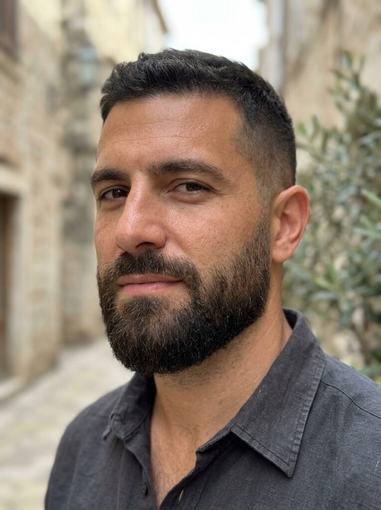 Italian beard with buzz cut