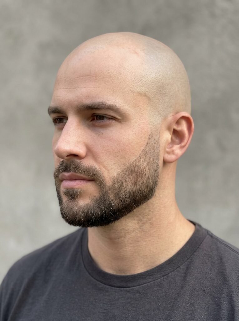 Faded Short Beard With Defined Jaw