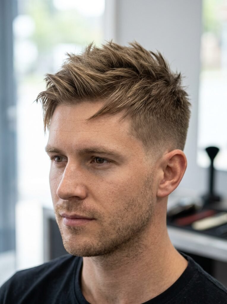 taper fade fine hair spikes