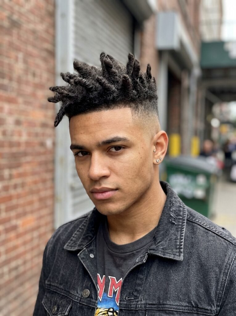 high fade punk spikes