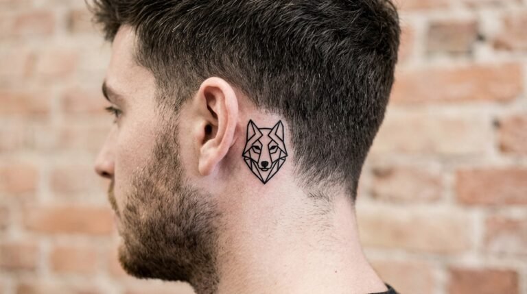 tattoo ideas for men behind ear