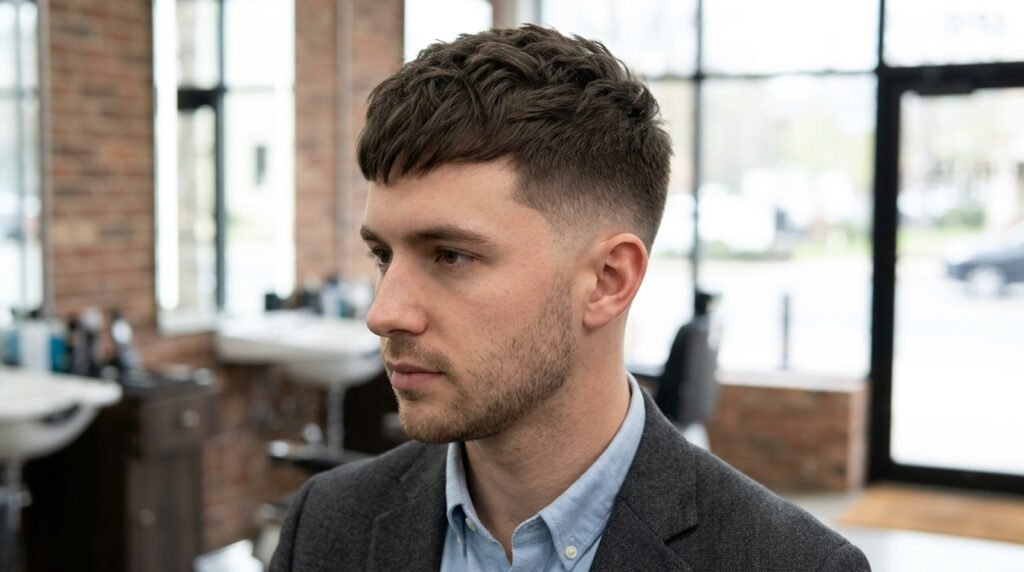 low fade textured crop