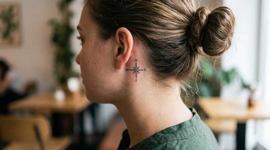 Small Compass Tattoo