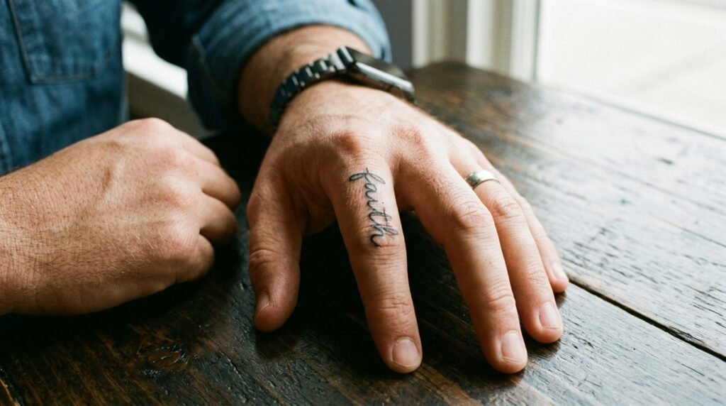 Vertical Script Tattoo
