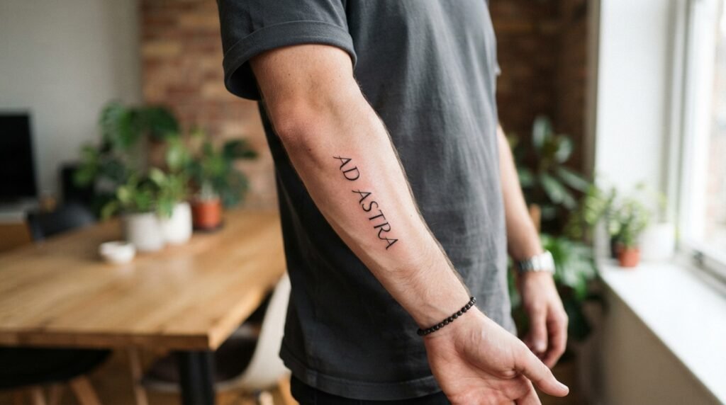 Minimal Script Tattoo