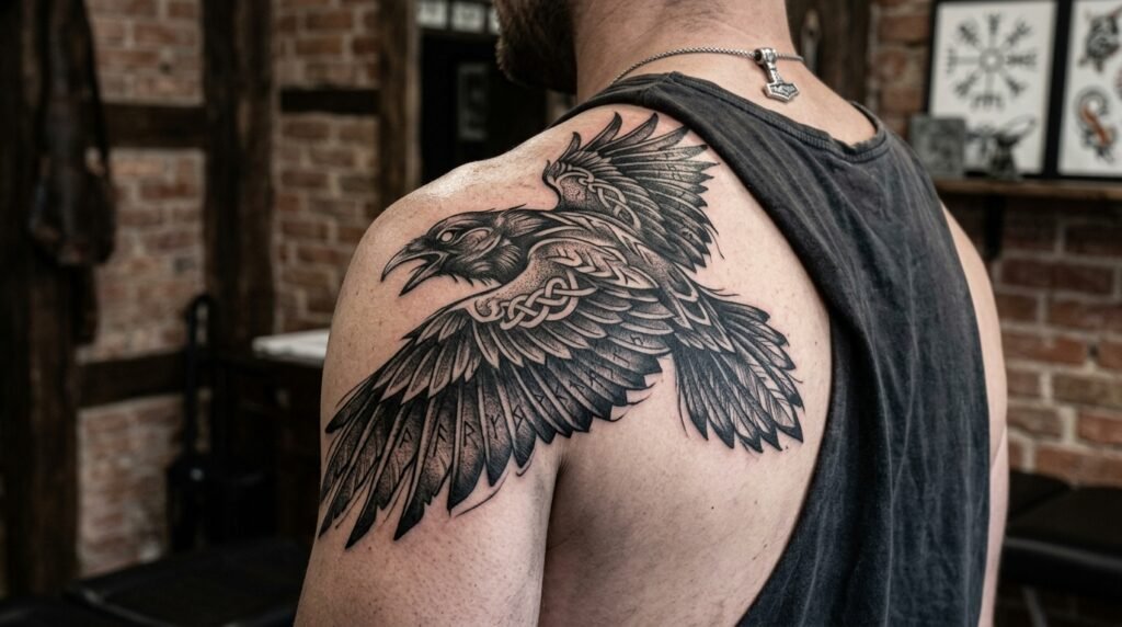 Viking Raven Tattoo